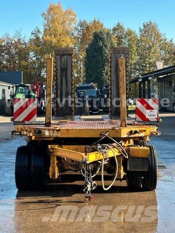 Langendorf TUE 30 4.Achser Tieflader-Anhänger, Radmulden Plataformas bajas