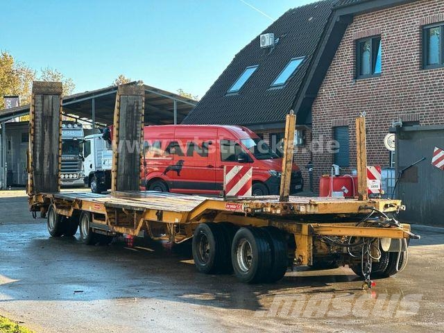 Langendorf TUE 30 4.Achser Tieflader-Anhänger, Radmulden Plataformas bajas