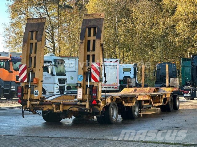 Langendorf TUE 30 4.Achser Tieflader-Anhänger, Radmulden Plataformas bajas