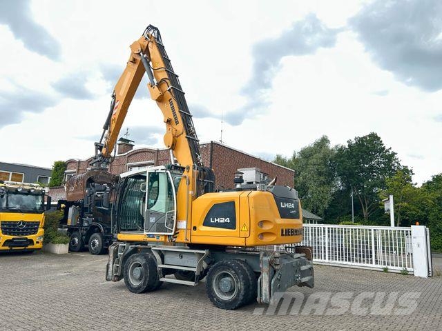 Liebherr LH 24 Litronic mit Abbruch- / Sortiergreifer حفارات بعجل