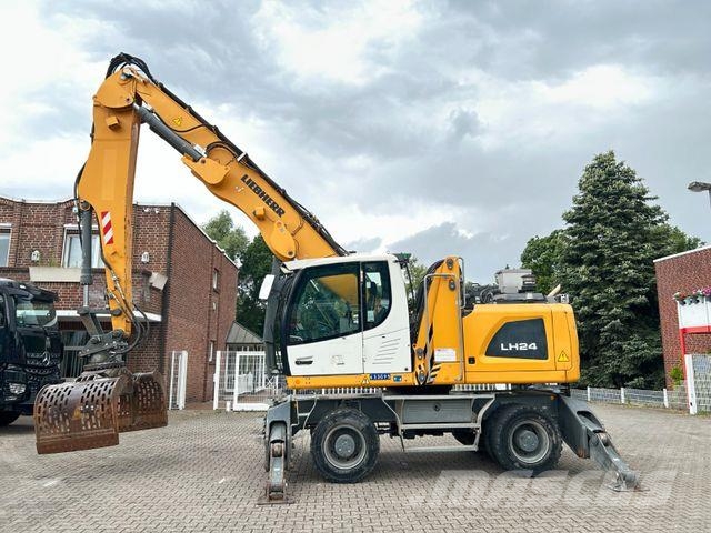 Liebherr LH 24 Litronic mit Abbruch- / Sortiergreifer حفارات بعجل