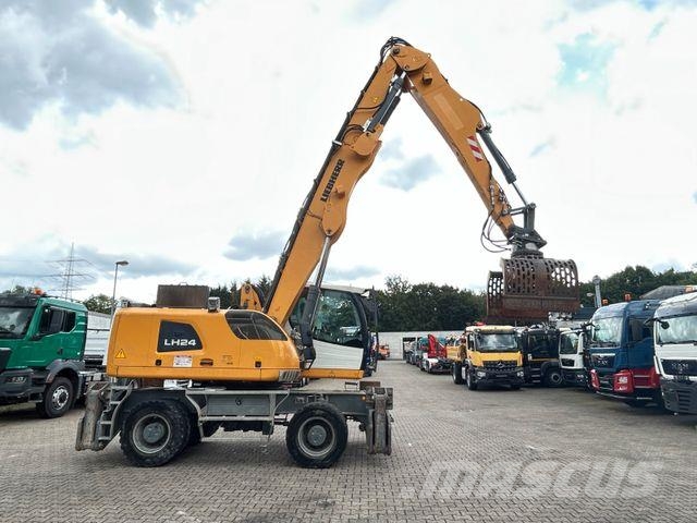Liebherr LH 24 Litronic mit Abbruch- / Sortiergreifer حفارات بعجل