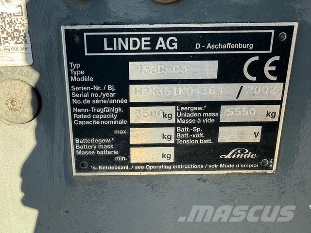 Linde H35D-03 SS+ZV, Waage, Perkins Motor Dieselové vozíky