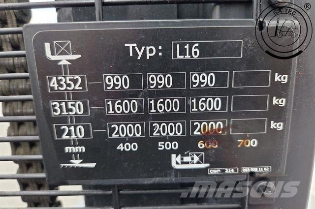 Linde L16i Korkeakeräilytrukit