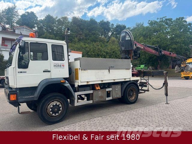 MAN 18.225 4x4,Penz Kran9.79+Greifer,T03-2027,231tkm Kranwagen