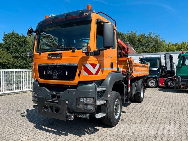 MAN 18.360 3Skipper+PK 8501 Kran+Winterdienstaus4x4 شاحنات الرافعات