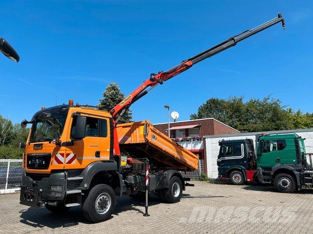 MAN 18.360 3Skipper+PK 8501 Kran+Winterdienstaus4x4 شاحنات الرافعات