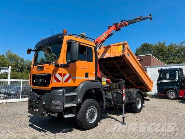 MAN 18.360 3Skipper+PK 8501 Kran+Winterdienstaus4x4 شاحنات الرافعات