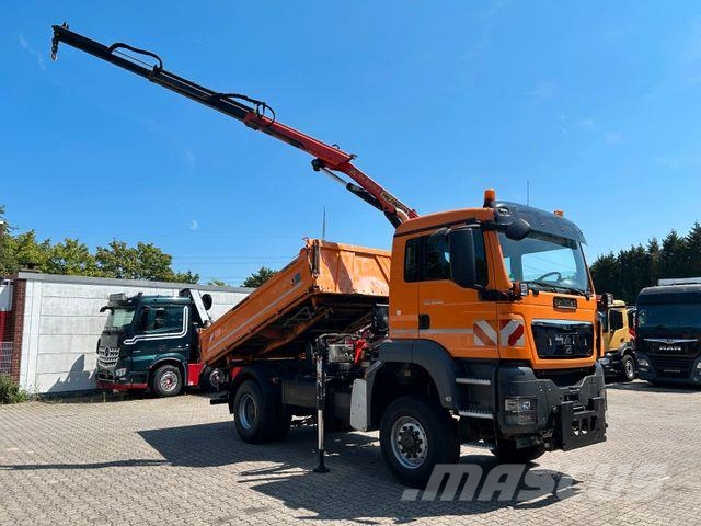 MAN 18.360 3Skipper+PK 8501 Kran+Winterdienstaus4x4 شاحنات الرافعات