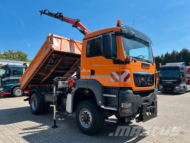 MAN 18.360 3Skipper+PK 8501 Kran+Winterdienstaus4x4 شاحنات الرافعات