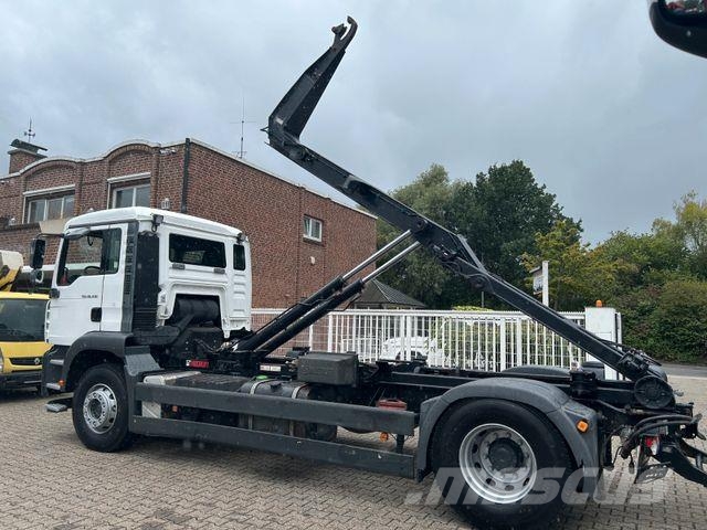 MAN 18.430 Knickhaken-Kranleitung-40 Fuß Container Vrachtwagen met containersysteem