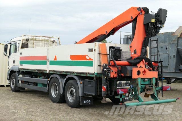 MAN 26.400 TGX 6x4, HydroDrive, Palfinger PK21001 Pritschenwagen/Pritschenwagen mit Seitenklappe