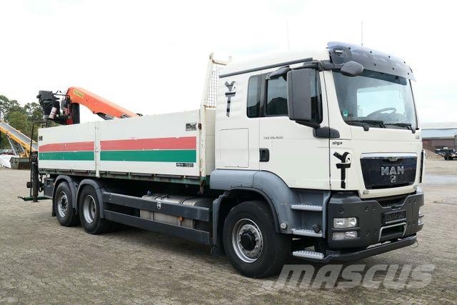MAN 26.400 TGX 6x4, HydroDrive, Palfinger PK21001 Pritschenwagen/Pritschenwagen mit Seitenklappe