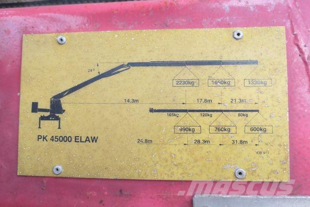 MAN 26.430 TGA 6x4, Palfinger 45000 ELAW, 32m, AHK Camiones grúa