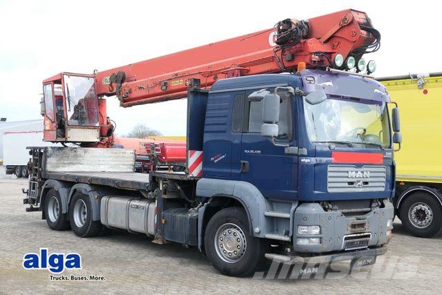 MAN 26.430 TGA 6x4, Palfinger 45000 ELAW, 32m, AHK Caminhões de mesa/dropside