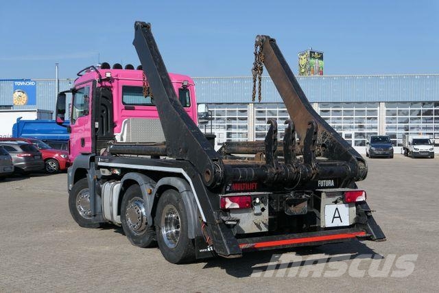 MAN 26.460 TGS 6x2, Multilift Futura 18, Lenk-Lift ケーブルリフト着脱式トラック