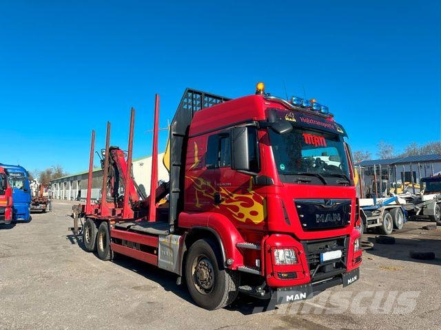 MAN 26.500 NO CRAN! PRITARDER NEUE MOTOR! 목재 트럭