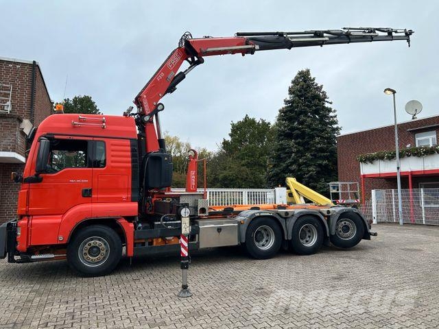 MAN 35.500 TGS Abroller mit Fassi F315RA.2.26 Kran Tovornjaki z žerjavom