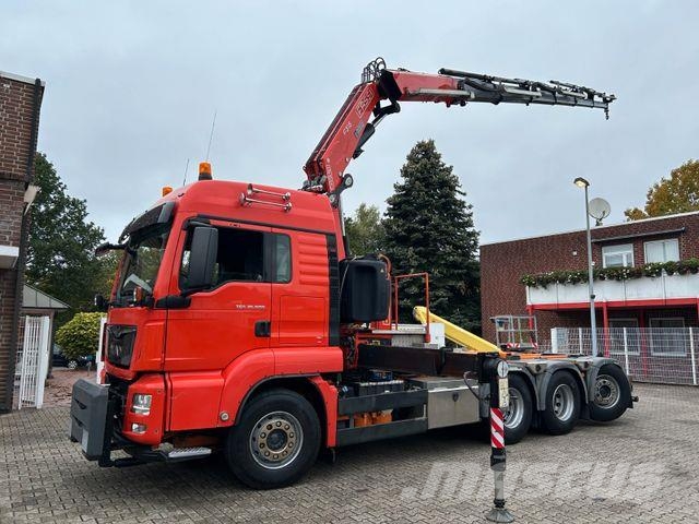 MAN 35.500 TGS Abroller mit Fassi F315RA.2.26 Kran Tovornjaki z žerjavom