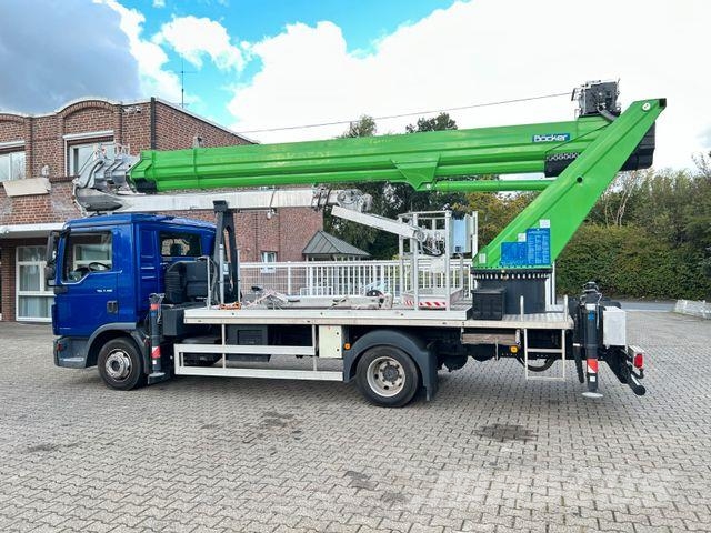 MAN 7.180 mit Böcker Dachdeckerkran bis 37 m 37-4000 Kranwagen
