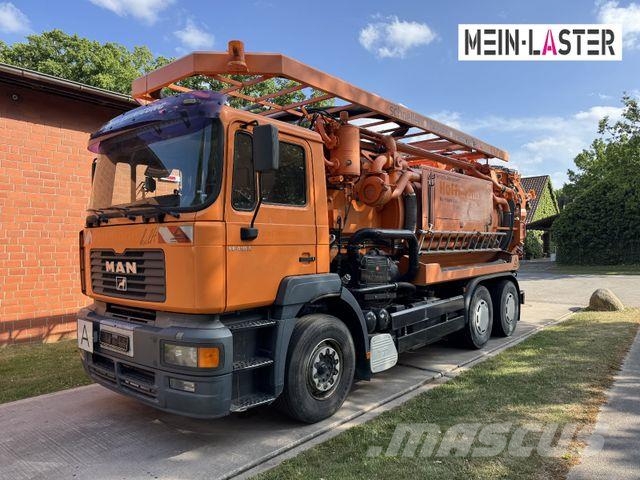 MAN FE 410 Assmann Saug HD Spüler Recycling + FB. Kombinētās vakumsūkņa mašīnas
