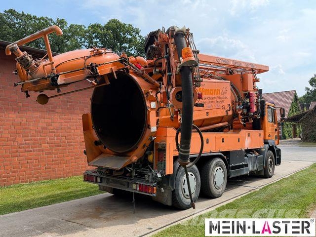 MAN FE 410 Assmann Saug HD Spüler Recycling + FB. Kombinētās vakumsūkņa mašīnas
