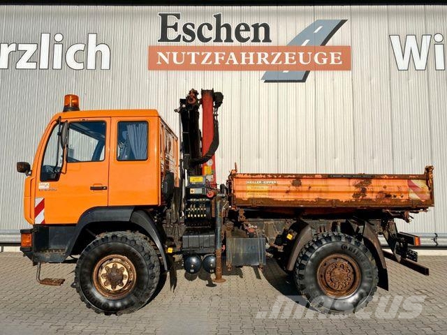MAN LE 8.220 4x4 | Kipper/Kran Palfinger PK7001 Tipper trucks