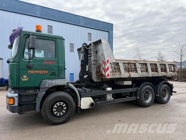 MAN ÖAF 30-414 FLNC 6X2 ABROLLK. BLATT LUFT ABS KLIM Camion benne