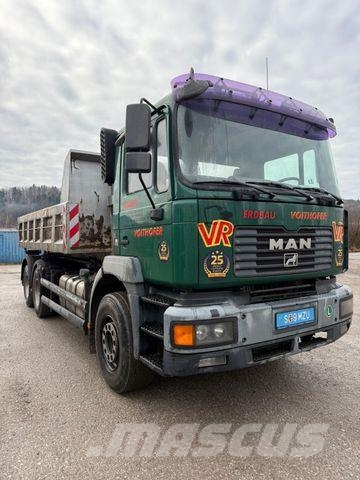 MAN ÖAF 30-414 FLNC 6X2 ABROLLK. BLATT LUFT ABS KLIM Camion benne