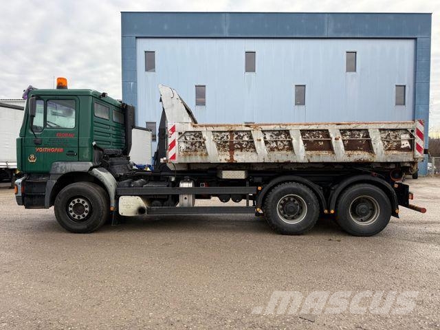 MAN ÖAF 30-414 FLNC 6X2 ABROLLK. BLATT LUFT ABS KLIM Camion benne