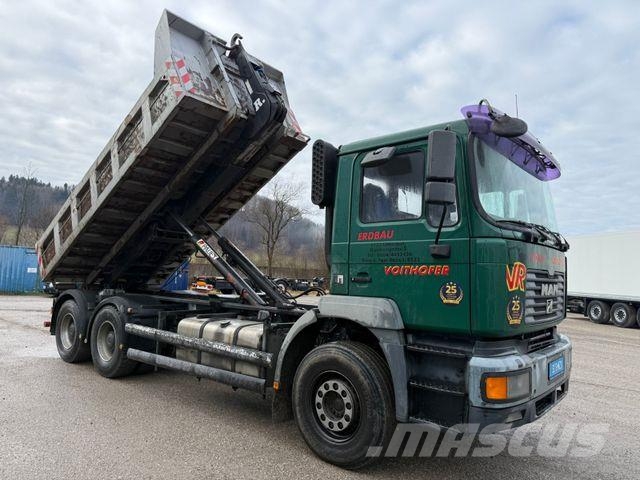 MAN ÖAF 30-414 FLNC 6X2 ABROLLK. BLATT LUFT ABS KLIM Camion benne