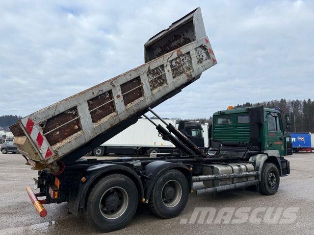 MAN ÖAF 30-414 FLNC 6X2 ABROLLK. BLATT LUFT ABS KLIM Camion benne