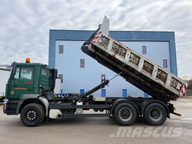 MAN ÖAF 30-414 FLNC 6X2 ABROLLK. BLATT LUFT ABS KLIM Camion benne