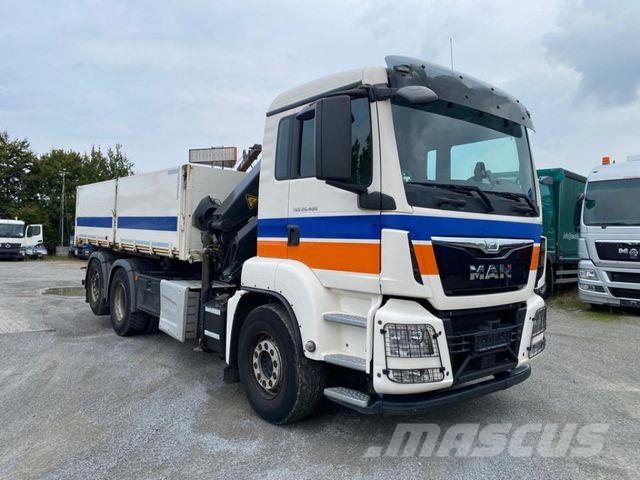 MAN TG-S 26.400 6x2-2 BL 3-Achs Kipper Kran +Funk+Gr Tipper trucks