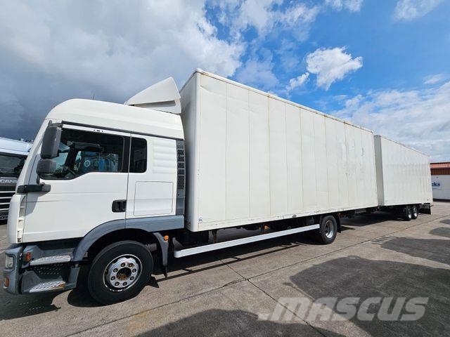 MAN TGA 15. 280 * KOFFER MIT SCHLAFKABINE & ANHÄNG Camiones con caja de remolque