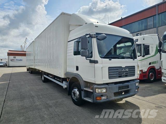MAN TGA 15. 280 * KOFFER MIT SCHLAFKABINE & ANHÄNG Camiones con caja de remolque