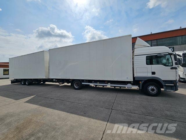 MAN TGA 15. 280 * KOFFER MIT SCHLAFKABINE & ANHÄNG Camiones con caja de remolque