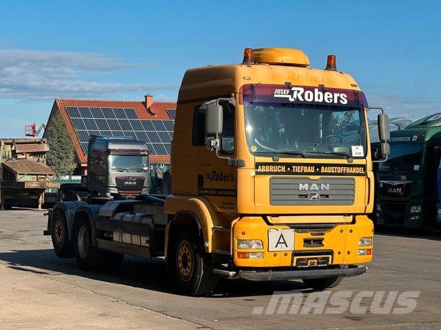MAN TGA 26.480 6x2-2 BL VDL S-21 Schubarm AK 훅 리프트 트럭
