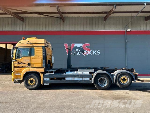 MAN TGA 26.480 6x2-2 BL VDL S-21 Schubarm AK 훅 리프트 트럭
