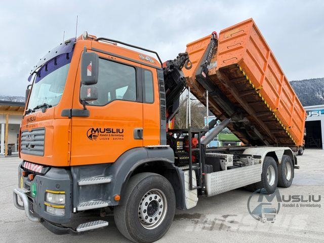 MAN TGA 28.410 6X2 Abrollkipper Kran PK 16502 18m Kroghejs