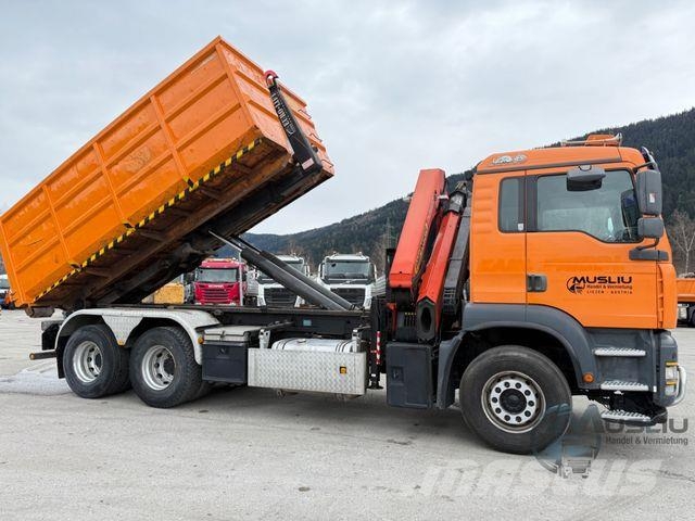MAN TGA 28.410 6X2 Abrollkipper Kran PK 16502 18m Kroghejs