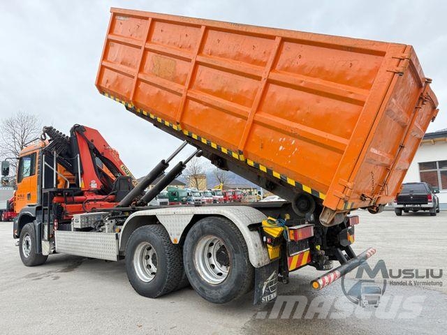 MAN TGA 28.410 6X2 Abrollkipper Kran PK 16502 18m Kroghejs