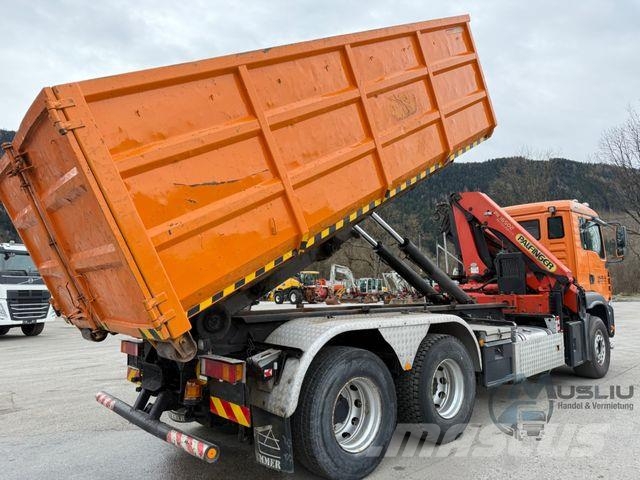 MAN TGA 28.410 6X2 Abrollkipper Kran PK 16502 18m Kroghejs