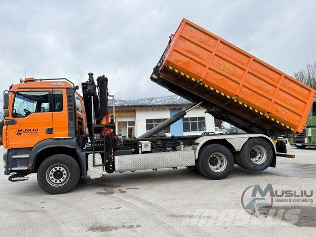 MAN TGA 28.410 6X2 Abrollkipper Kran PK 16502 18m Kroghejs