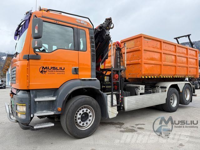 MAN TGA 28.410 6X2 Abrollkipper Kran PK 16502 18m Kroghejs