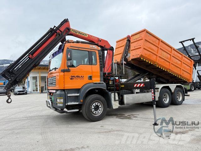 MAN TGA 28.410 6X2 Abrollkipper Kran PK 16502 18m Kroghejs