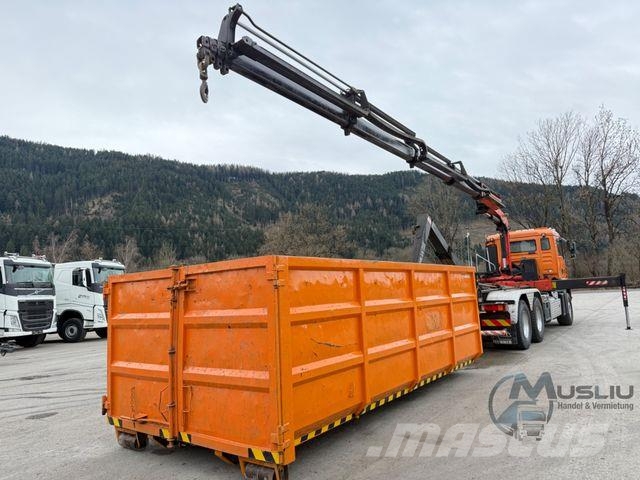 MAN TGA 28.410 6X2 Abrollkipper Kran PK 16502 18m Kroghejs