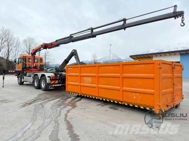 MAN TGA 28.410 6X2 Abrollkipper Kran PK 16502 18m Kroghejs