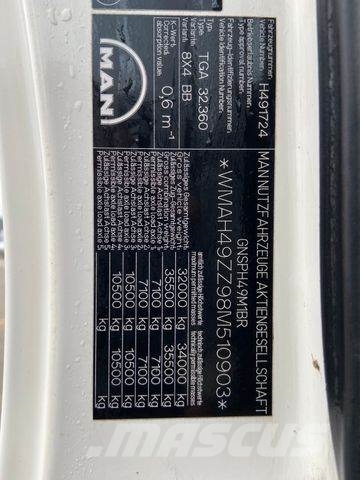 MAN TGA 32.360 STETTER 8M3 Caminhões de concreto