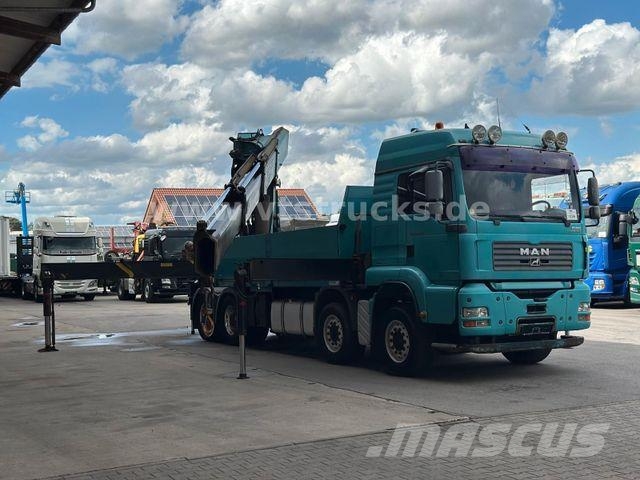 MAN TGA 35.430 8x4 BL Baustoff PALFINGER 72002 LK Flatbed / Dropside trucks